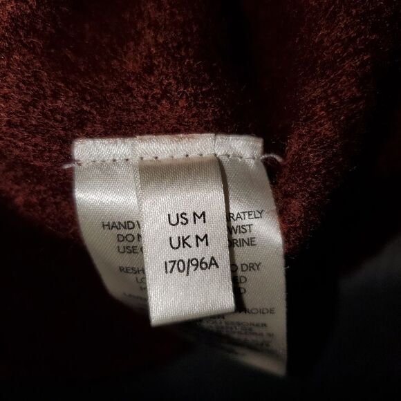 Free People Harmony Cashmere V Neck Pull Over Sweater Rust Orange Red Medium - Picture 9 of 11